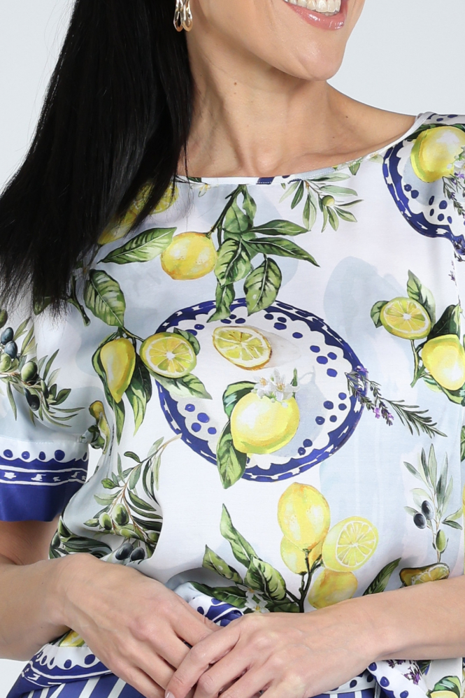 Marc Cain AA 51.12 W03 Blouse korte mouw Wit