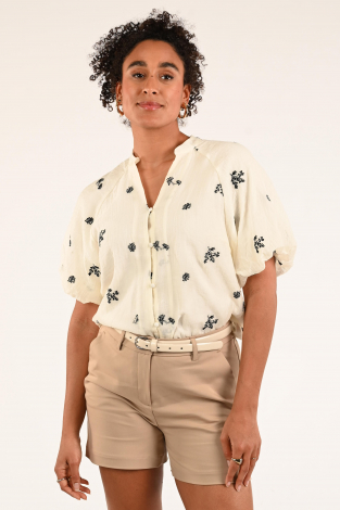 Co'couture Colleen v shirt Wit