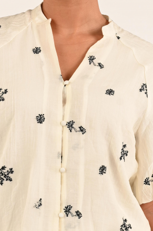 Co'couture Colleen v shirt Wit