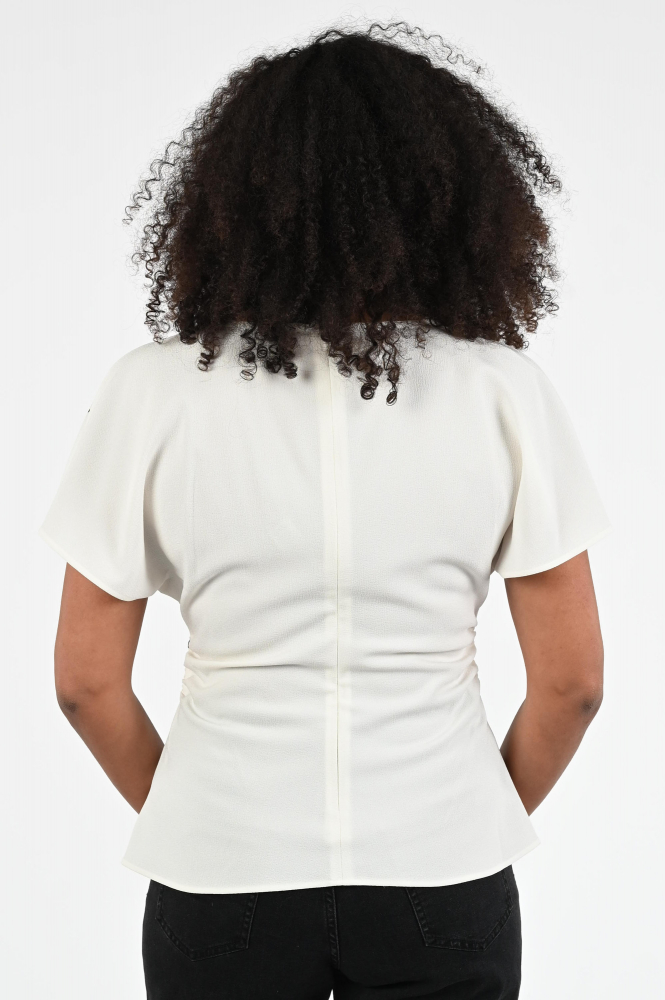 Marc Cain ZG 51.05 W11 Blouse korte mouw Wit