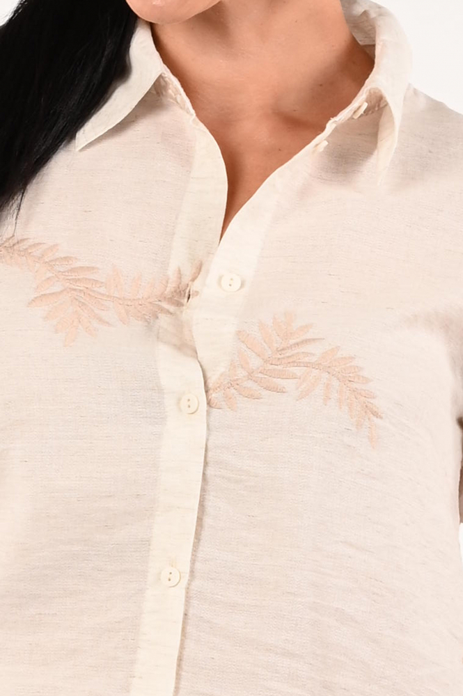 Geisha 53464-20 Blouse korte mouw Beige