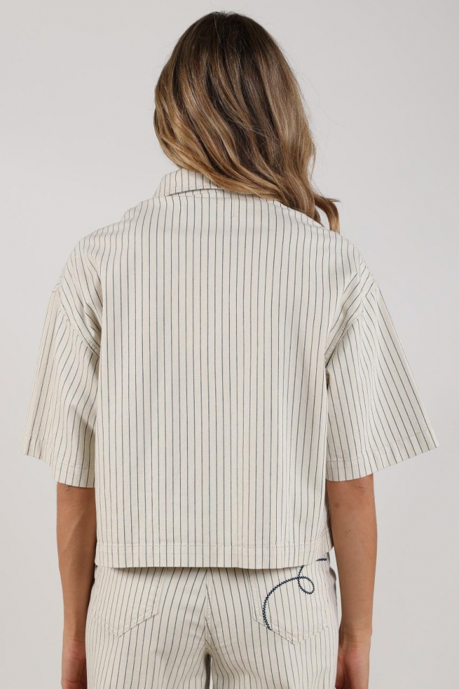 Nukus NKS02170 Blouse korte mouw Wit