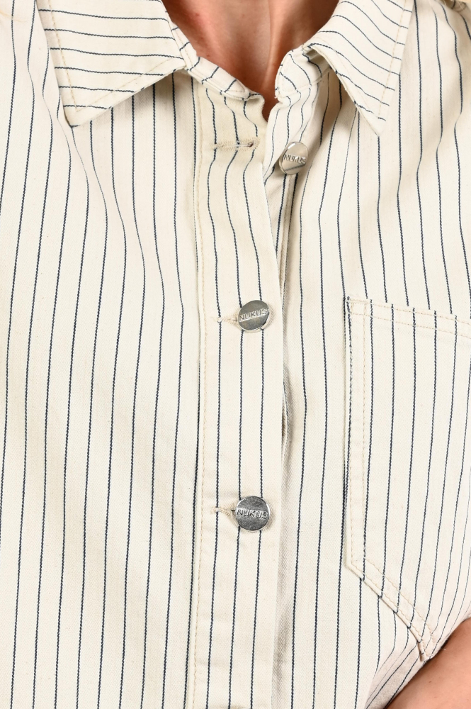 Nukus NKS02170 Blouse korte mouw Wit