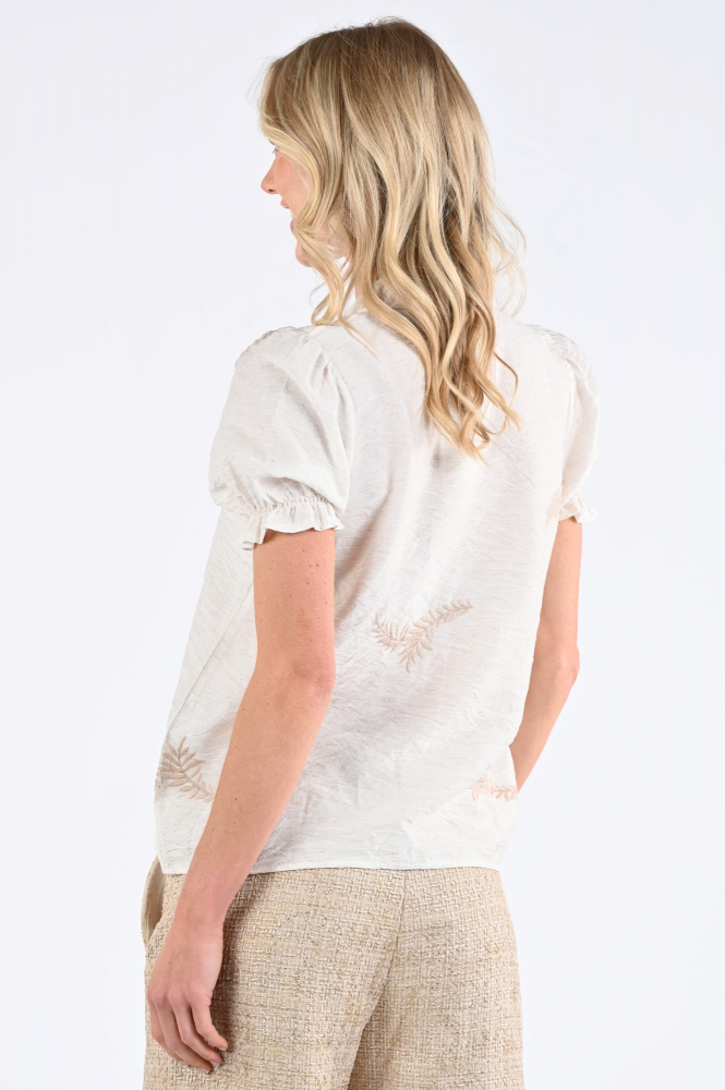 Geisha 53464-20 Blouse korte mouw Wit