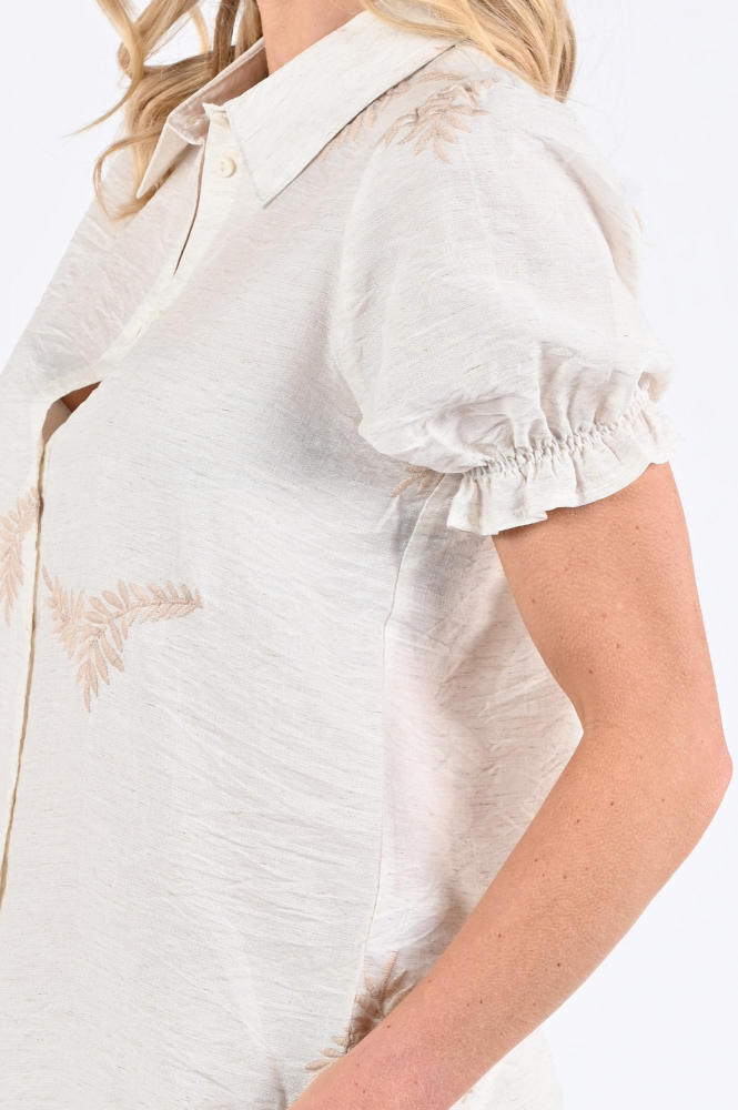 Geisha 53464-20 Blouse korte mouw Wit