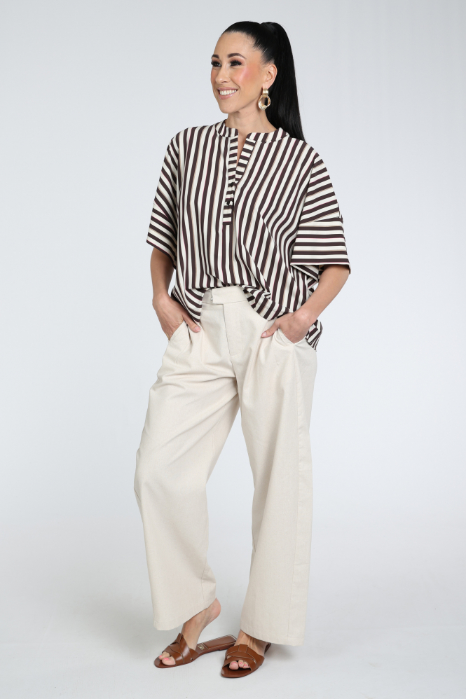 Studio Anneloes 13862 Blouse korte mouw Bruin