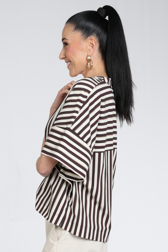 Studio Anneloes 13862 Blouse korte mouw Bruin