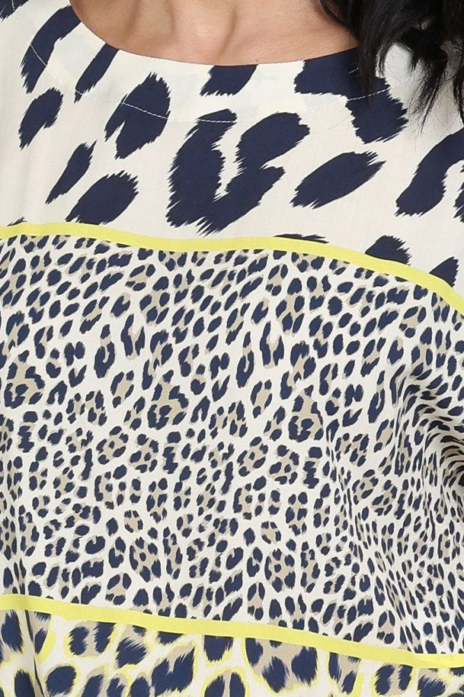 FABER 65403 Blouse korte mouw Beige