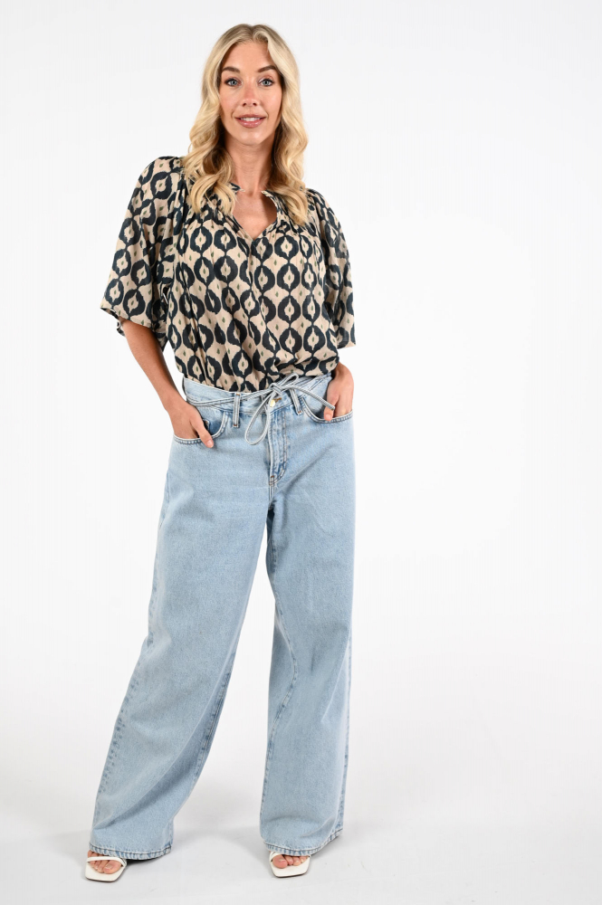 By-Bar 26112034  Blouse korte mouw Groen