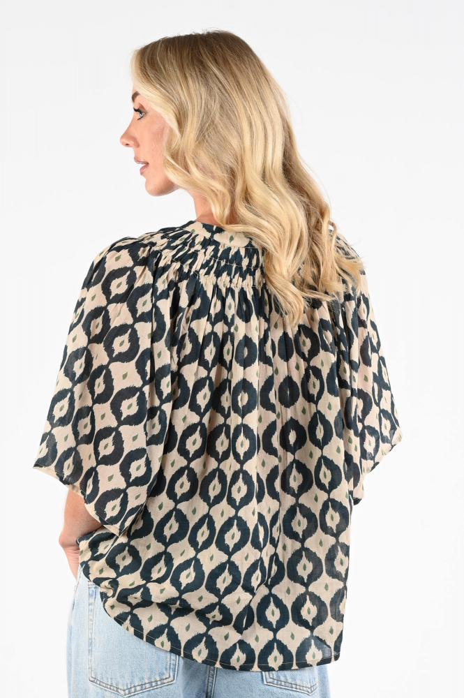 By-Bar 26112034  Blouse korte mouw Groen