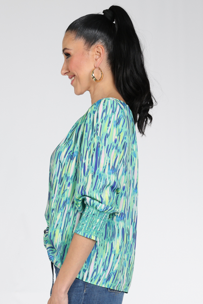 Marc Cain AC 51.17 W17 Blouse korte mouw Groen