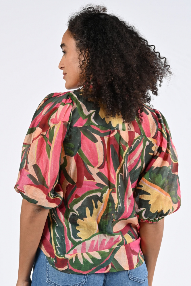Geisha 63476-20 Blouse korte mouw Groen