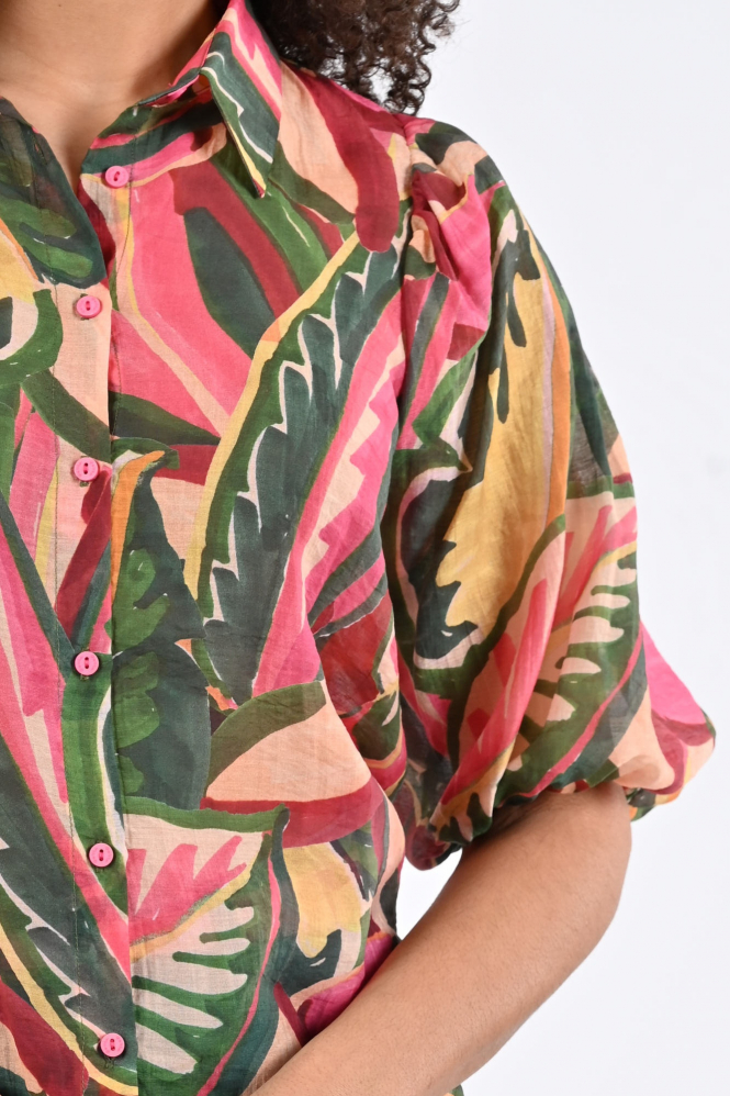 Geisha 63476-20 Blouse korte mouw Groen
