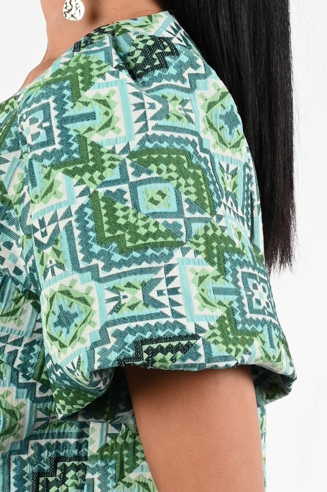 Geisha 53490-20 Blouse korte mouw Blauw