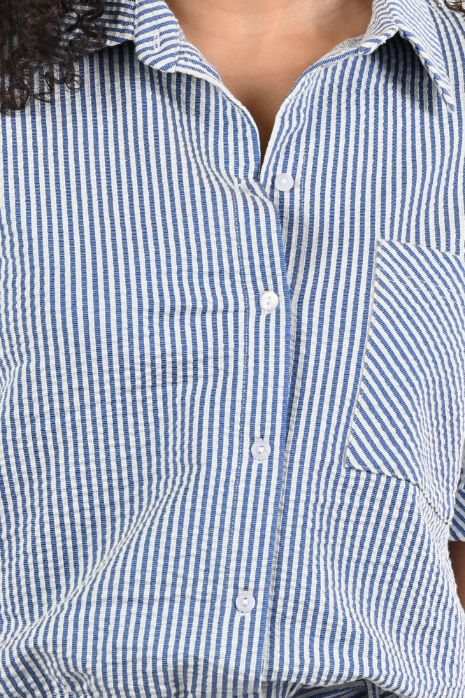 Geisha 63474-20 Blouse korte mouw Blauw