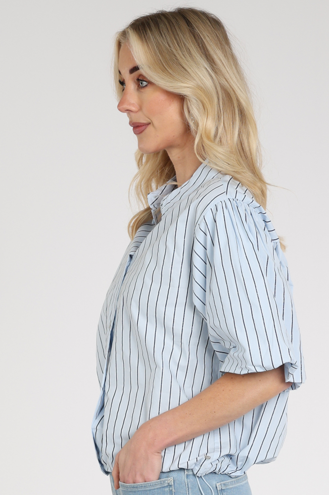 Nukus NKS02164 Blouse korte mouw Blauw