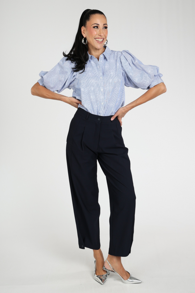 Neo Noir 169706 Etta Blouse korte mouw Blauw