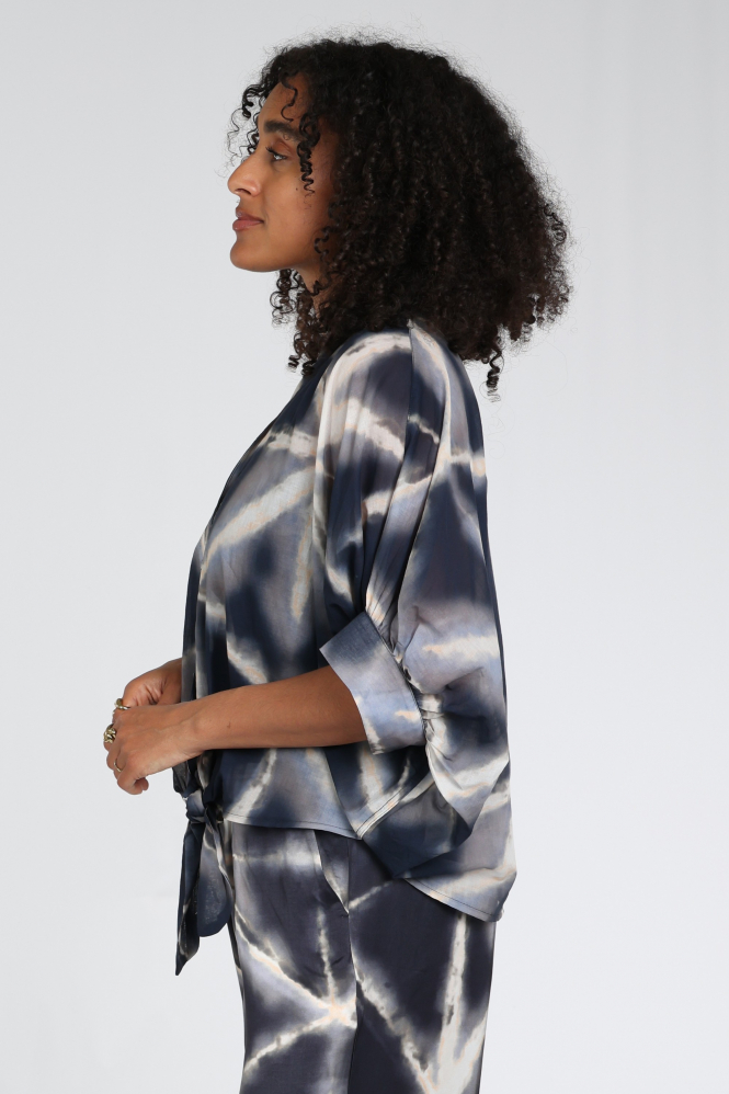 Summum 2s3499-12458 Blouse korte mouw Blauw