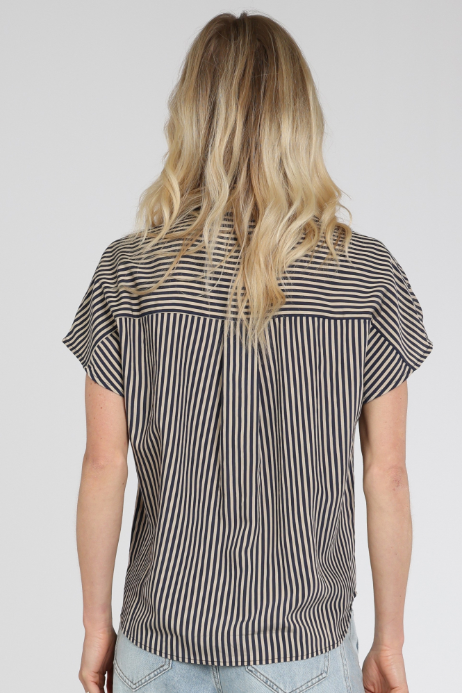 By-Bar 26412056 Barley Blouse korte mouw Blauw