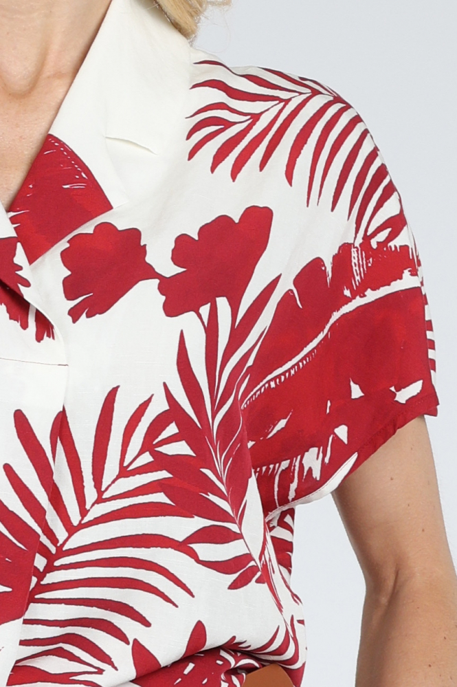 Caroline Biss 1690 Blouse korte mouw Rood