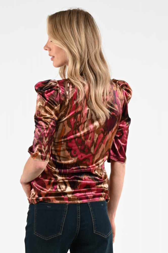 Geisha 53651-20 Blouse korte mouw Rood