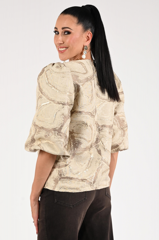 Nukus NKF01013 Blouse korte mouw Roze