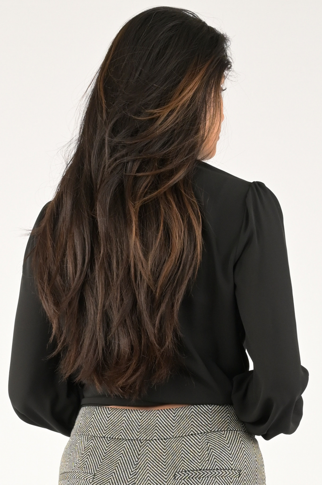 Liu Jo cf3099 Blouse lange mouw Zwart
