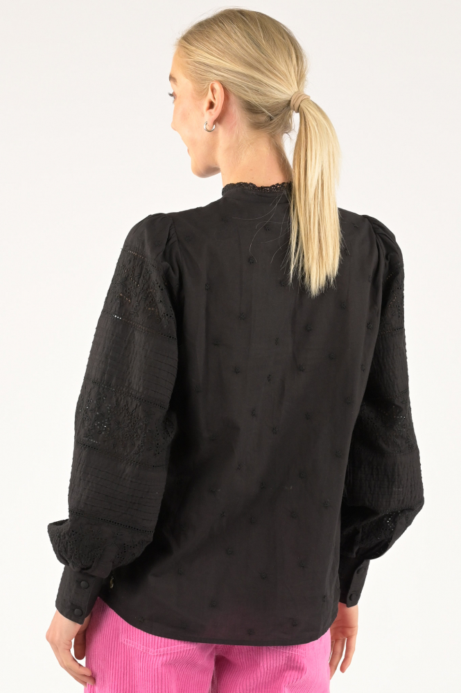 Fabienne Chapot CLT-25-BLS-AW23 Blouse lange mouw Zwart