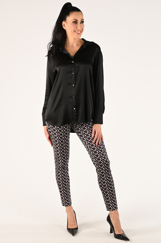 Sani Blu 5761 Blouse lange mouw Zwart