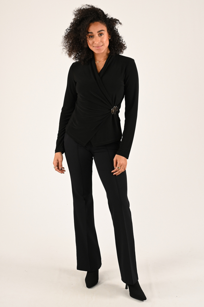 Joseph Ribkoff 243152 Blouse lange mouw Zwart
