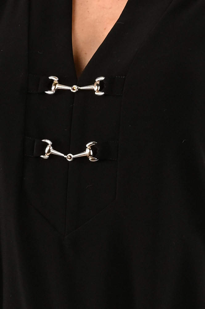 Joseph Ribkoff 243185 Blouse lange mouw Zwart