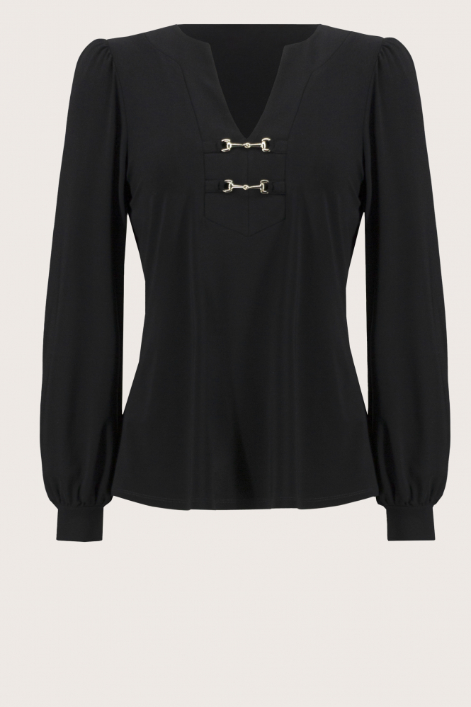 Joseph Ribkoff 243185 Blouse lange mouw Zwart