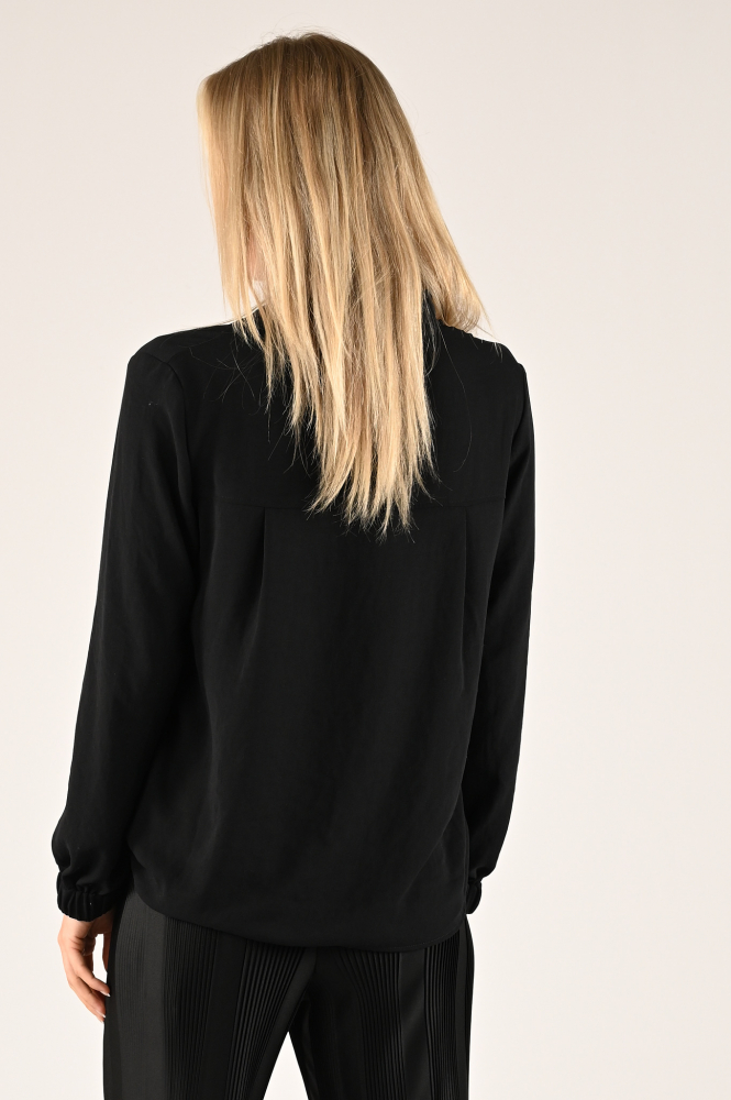 Marc Cain XS 51.08 W41 Blouse lange mouw Zwart