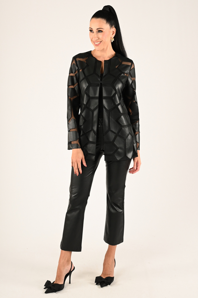 Joseph Ribkoff 241905f24 Blouse lange mouw Zwart