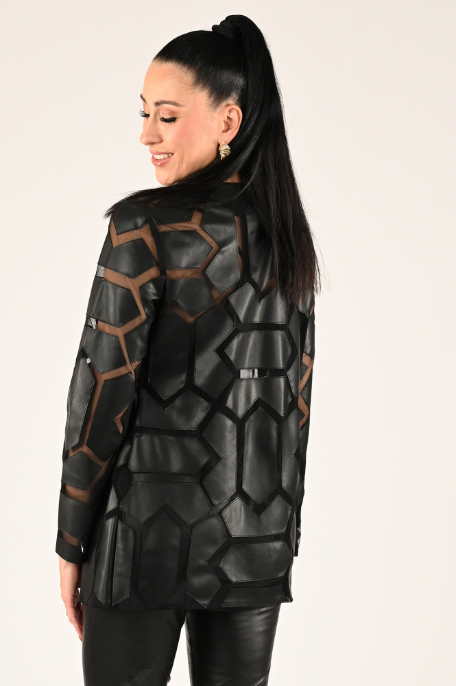 Joseph Ribkoff 241905f24 Blouse lange mouw Zwart