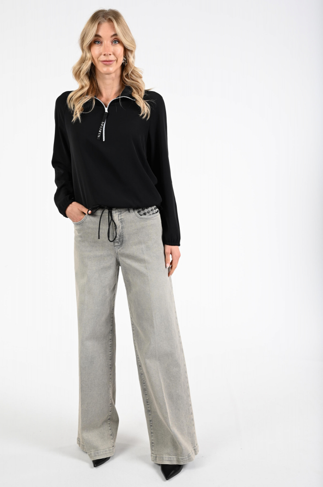 Marc Cain ZS 51.19 W48 Blouse lange mouw Zwart