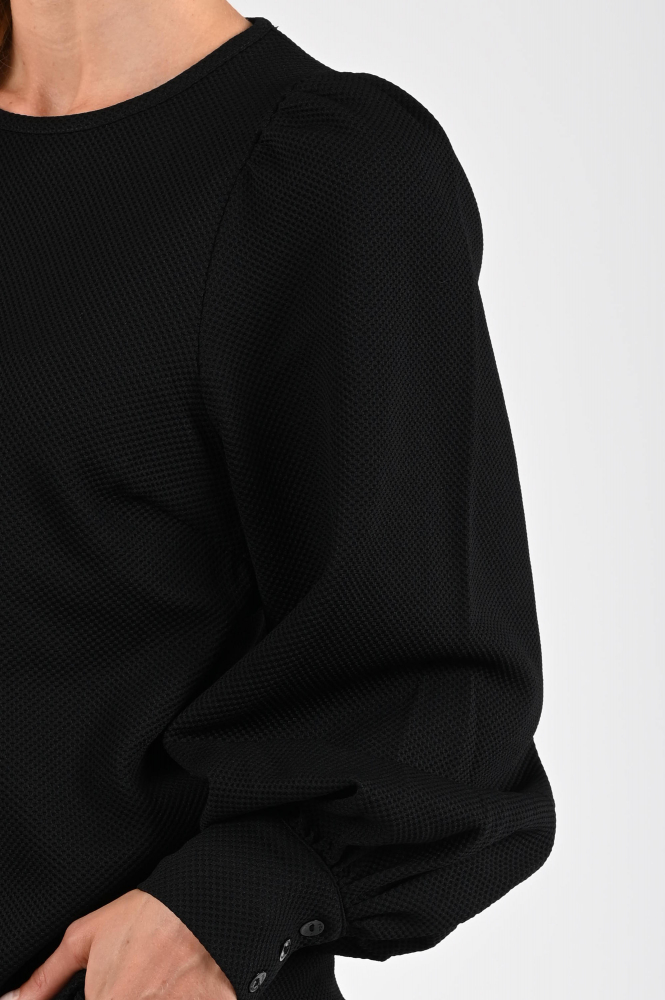 Pom Amsterdam SP9009 Blouse lange mouw Zwart