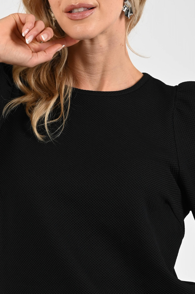 Pom Amsterdam SP9009 Blouse lange mouw Zwart