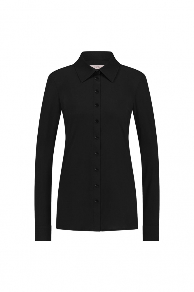 L.O.E.S. by Studio Anneloes Poppy blouse  Blouse lange mouw Zwart