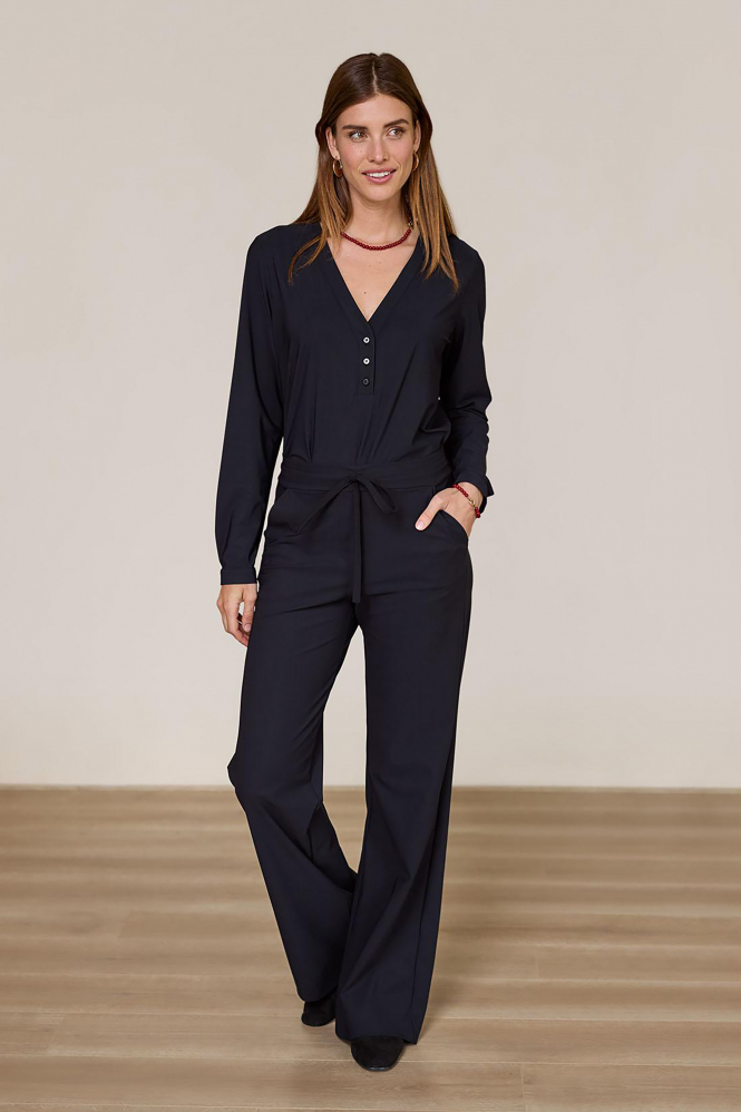 Studio Anneloes Evi blouse  Blouse lange mouw Zwart