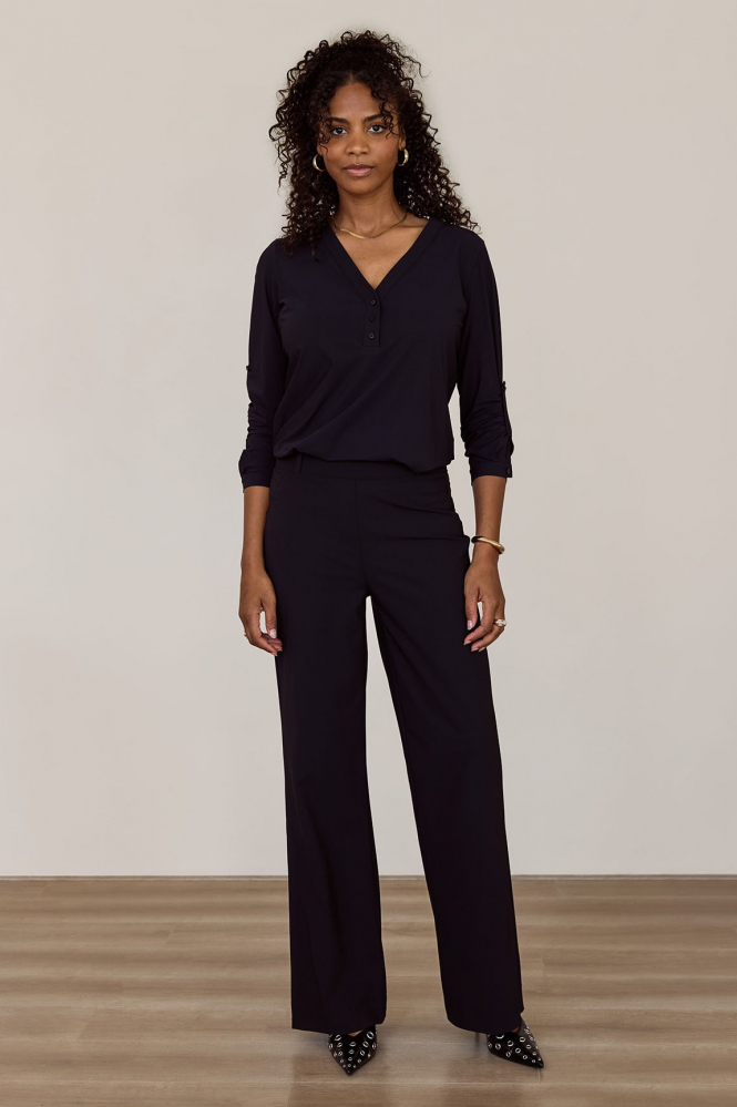 Studio Anneloes 94842 evi Blouse lange mouw Zwart