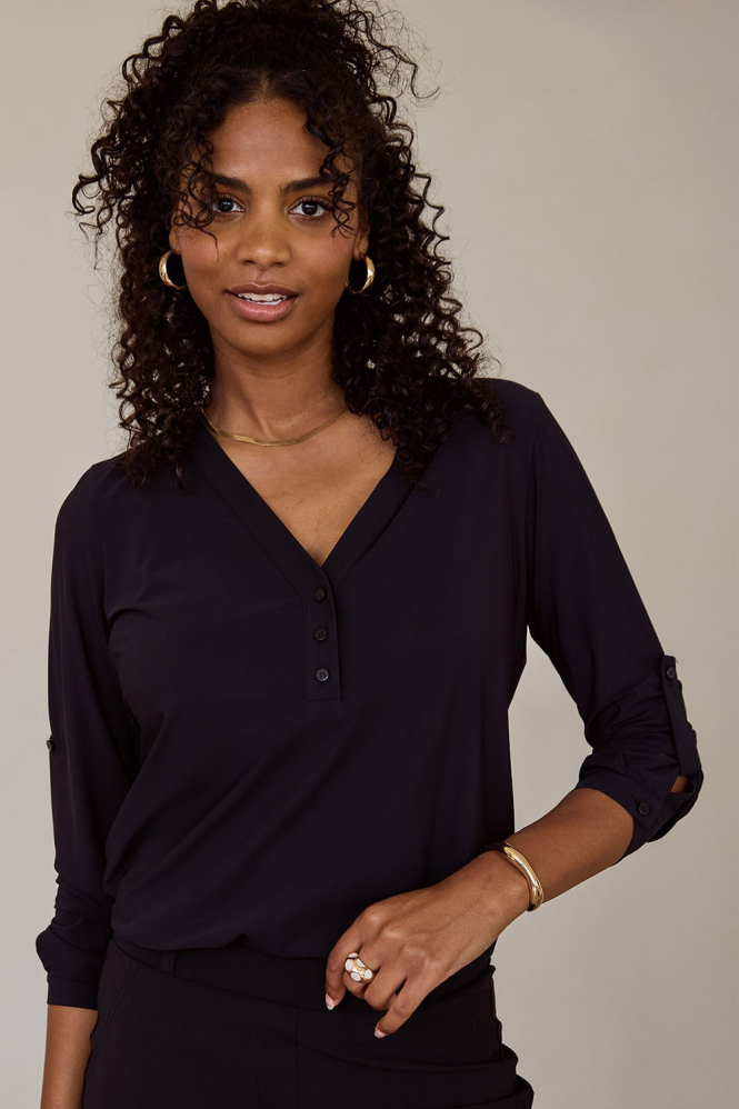 Studio Anneloes 94842 evi Blouse lange mouw Zwart