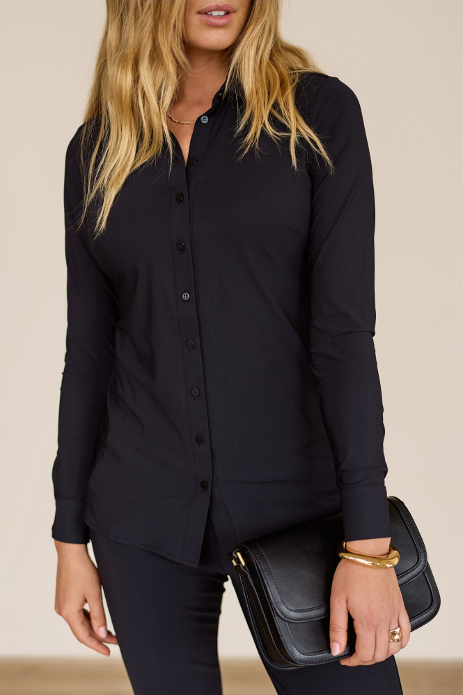 Studio Anneloes 94802 poppy Blouse lange mouw Zwart