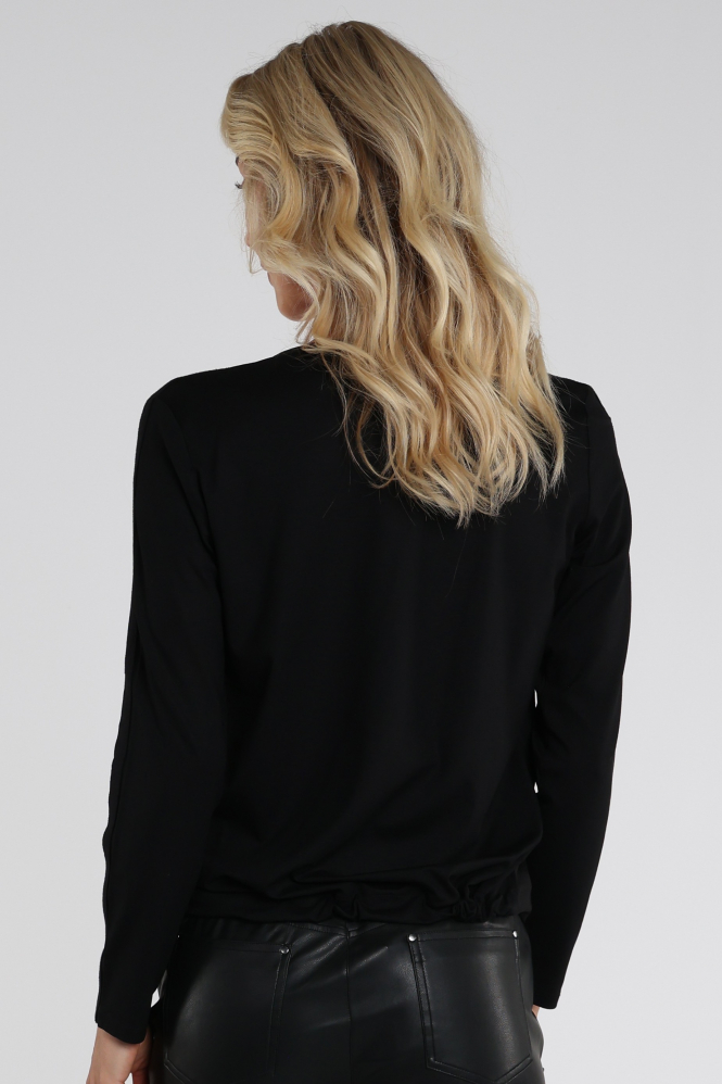 Monari 810104 Blouse lange mouw Zwart