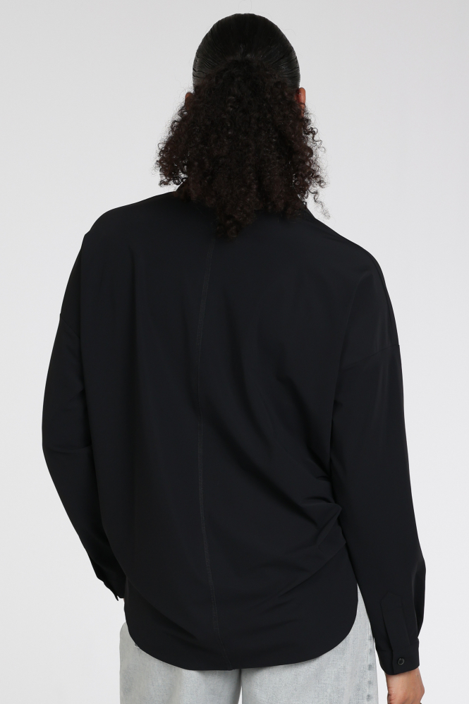 Penn & Ink Magda Blouse lange mouw Zwart