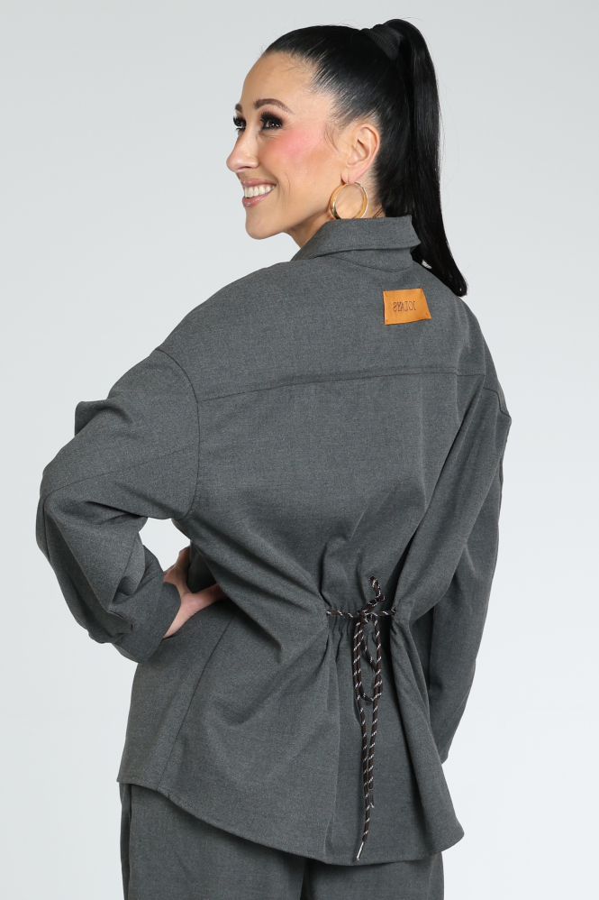 10 Days 20-403-6204 Blouse lange mouw Grijs