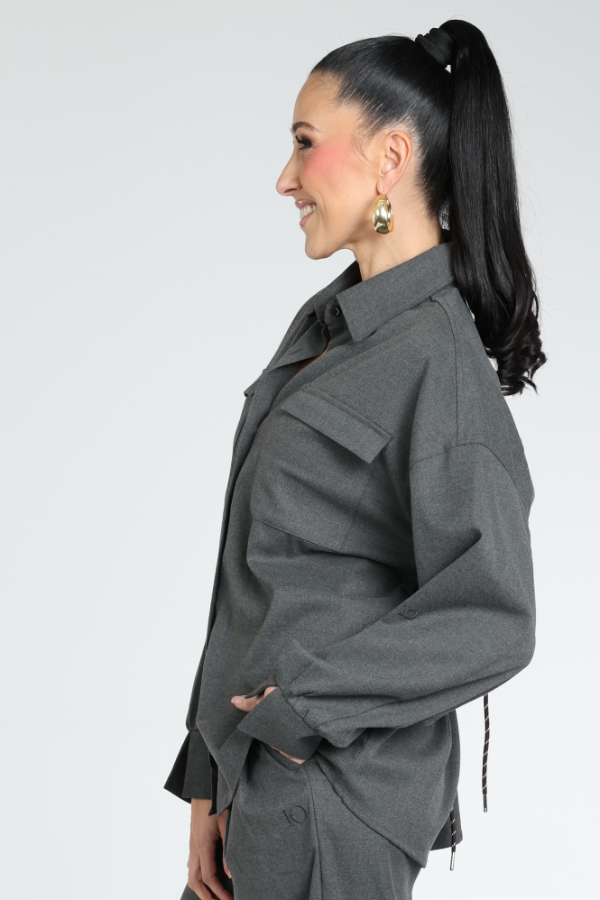 10 Days 20-403-6204 Blouse lange mouw Grijs