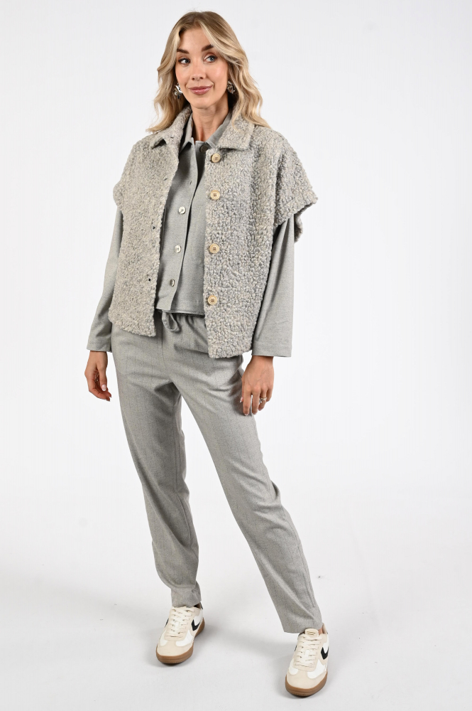 Moscow Busy 99-01 Blouse lange mouw Grijs