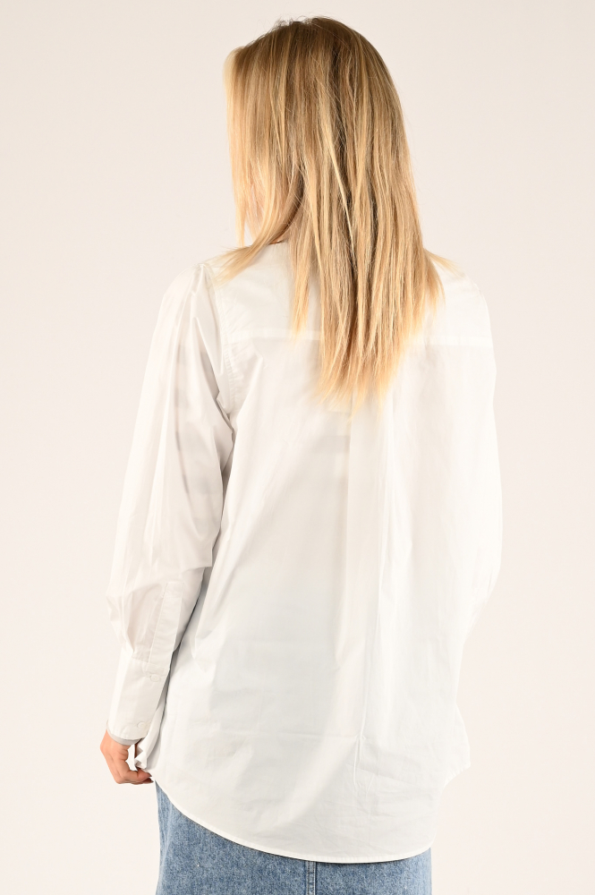 Summum Amsterdam-12119 Blouse lange mouw Wit