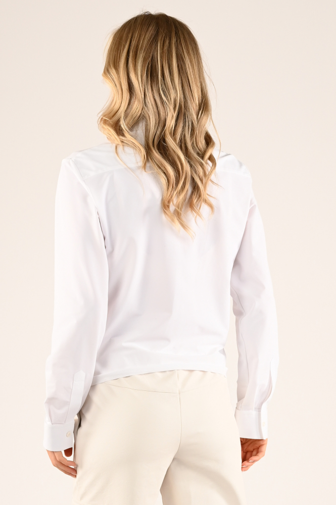 Penn & Ink W24N1529 Blouse lange mouw Wit